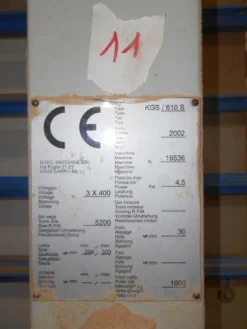 11#17571 Sezionatrice verticale GMC