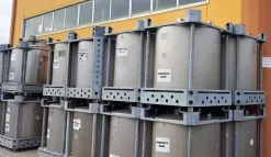 16#4068 Silos in acciaio inox capacit࠱000 litri