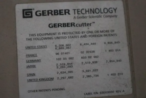 1#3477 Sistema di taglio automatico a foglio singolo Gerber