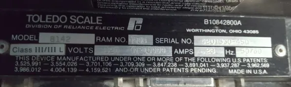 SIST. PESATURA TOLEDO SCALE - 8142 - 8522A (LAB-BIL-11)