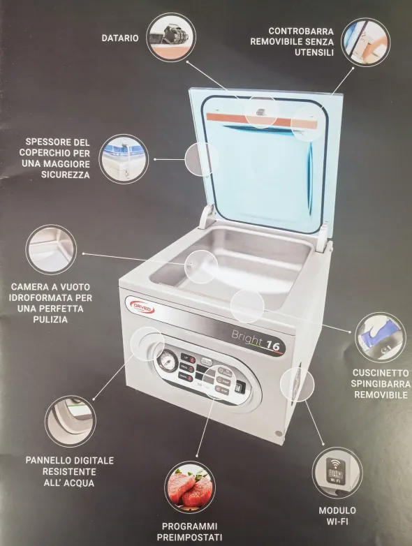 Sottovuoto a campana Orved inox PARI AL NUOVO