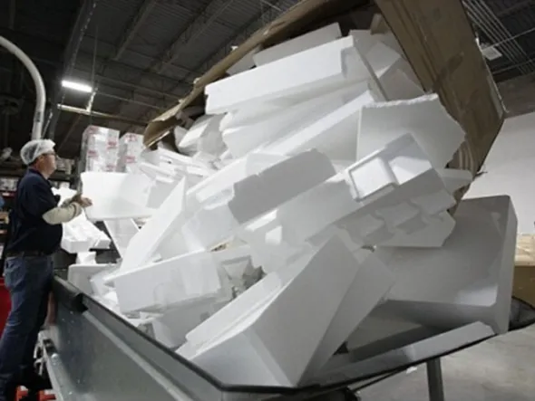 Styrofoam Recycling by Using machine Apolo-C300