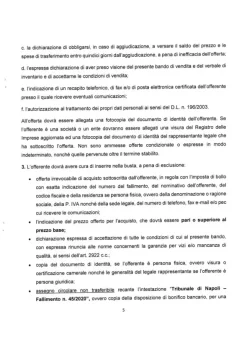 Termoformatrice e altri macchinari e beni mobili