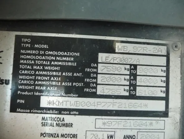 1#3533 Terna Komatsu WB 97 R2