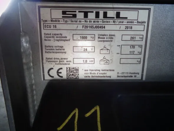 7#8048 Transpallet elettrico Still Ecu 16