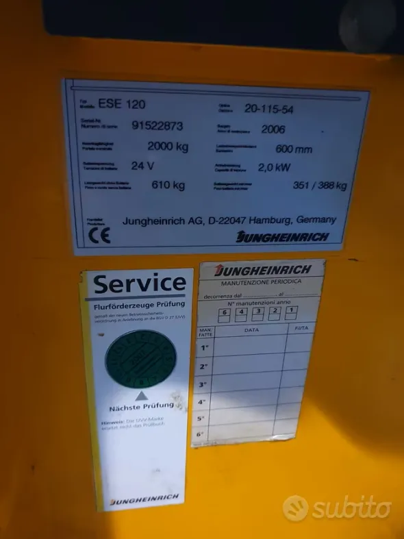 Transpallet uomo a bordo Jungheinrich ESE 120