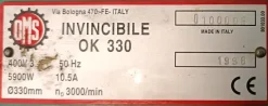 Troncatrice Doppia OMS INVINCIBILE OK 330 USATA