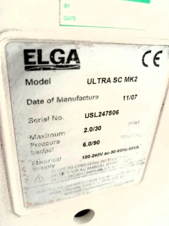 ULTRAFILTRAZIONE ACQUA – ELGA ULTRA SC MK2 (COMP-39)