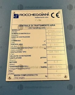 1#8897 Unità trattamento aria Roccheggiani