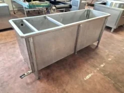 vasca inox per lavaggio verdure usata