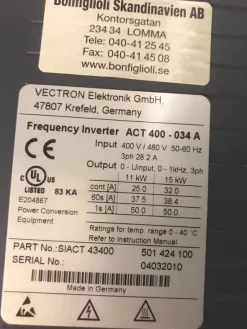 VENDO VECTRON BONFIGLIOLI ACT 400-004