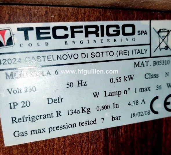 VETRINA BUFFET REFRIGERATA TECFRIGO
